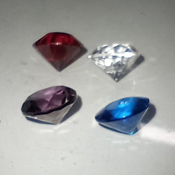 10mm Round Synthetic/Lab-Created Loose Gemstones -- Set of 4 - Picture 2 of 7